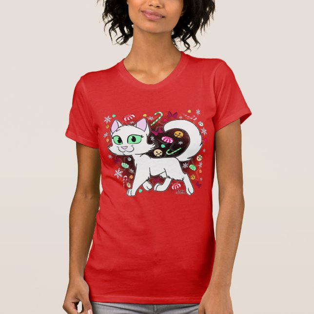 Christmas Cat T-Shirt (Red) (Framsida)
