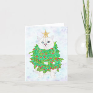 CHRISTMAS CAT TACK KORT
