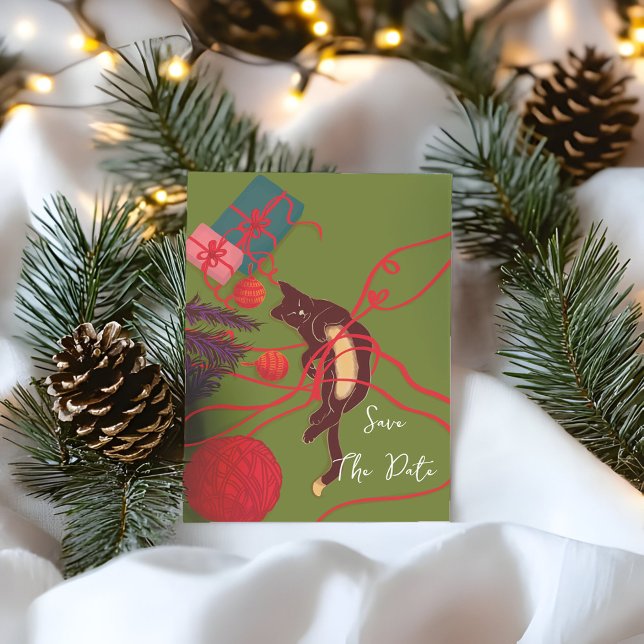 Christmas Cat Tangle – Festive Kitty Playtime Spara Datumet (Skapare uppladdad)