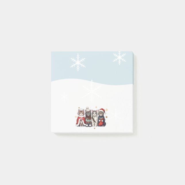 Christmas Cats Cute Post It Notes Post-it Block (Framsida)