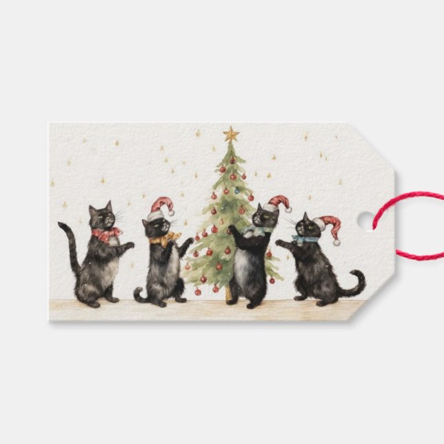 Christmas Cats Presentetikett (Framsidan (Horisontell))