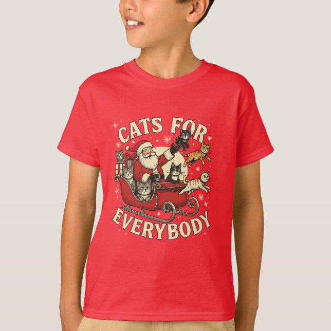 Christmas Cats  T Shirt (Framsida)