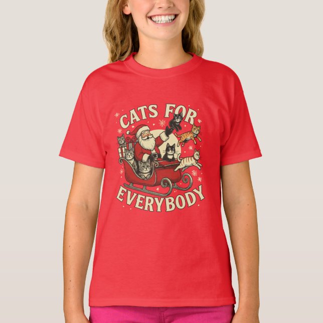Christmas Cats  T Shirt (Framsida)