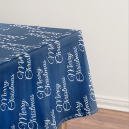 Christmas Celebration White Snowflakes Navy Blue