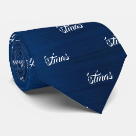 Christmas Celebration White Snowflakes Navy Blue Slips