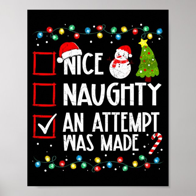 Christmas Checklist Naughty Nice An Attempt Was Ma Poster (Framsidan)