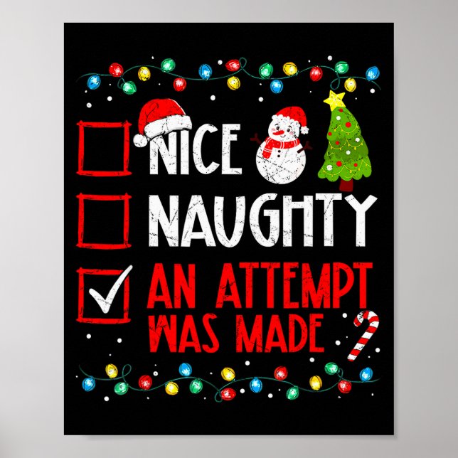 Christmas Checklist Naughty Nice An Attempt Was Ma Poster (Framsidan)