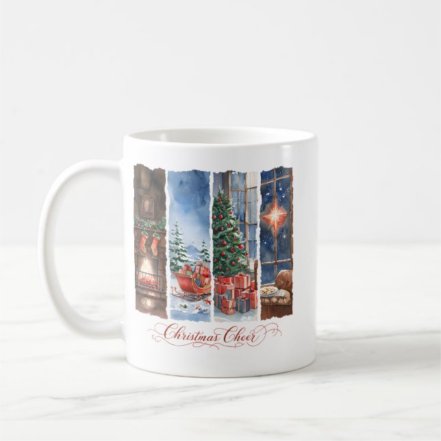 Christmas Cheer Coffee or Cocoa Mug Kaffemugg (Vänster)