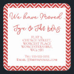 Christmas Chevron Byte av Adress Stickers Fyrkantigt Klistermärke<br><div class="desc">Gratulera till att du har börjat med vår snyggt party och tecknen på förändring av adress. Perfekt för att ta emot gäster och uppdatera din nya plats.. Deras design kombinerar värme och elegans,  skapar din övergång till ett nytt hem både inbjudande och minnesvärt. Designad av de artiga äpplen</div>