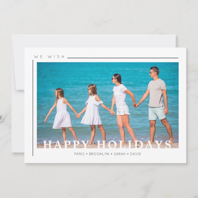 Christmas Chic Simple Typography Photo Family (Framsida)