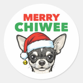 Christmas Chihuahua Runt Klistermärke