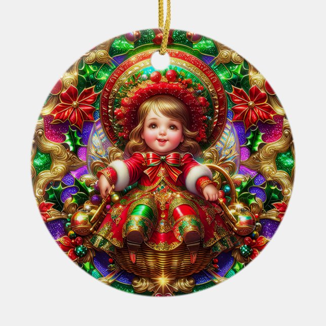 CHRISTMAS ~ Child 1800 ~ Julgransprydnad Keramik (Framsidan)