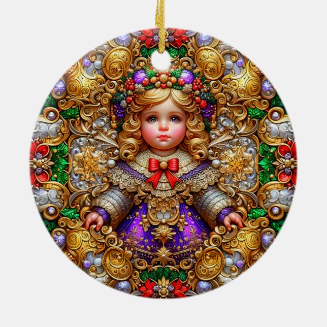 CHRISTMAS ~ Child 1800 ~ Julgransprydnad Keramik (Baksidan)