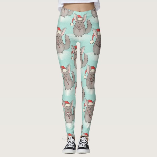 Christmas chinchillas julafton leggings (Framsida)