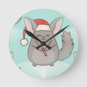 christmas chinchillas rund klocka