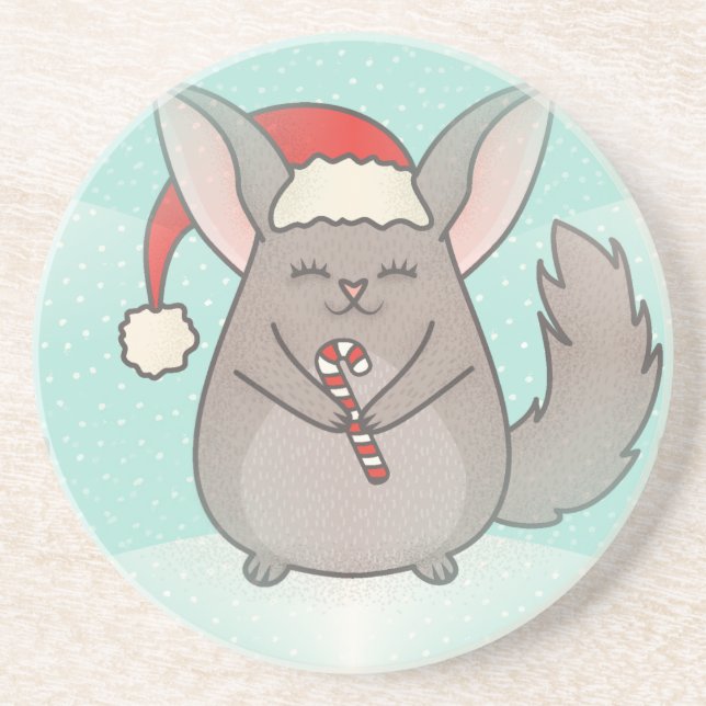 christmas chinchillas underlägg sandsten (Framsidan)