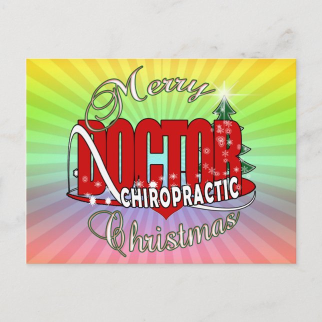 CHRISTMAS CHIROPRACTIC DOKTOR HELG VYKORT (Framsida)