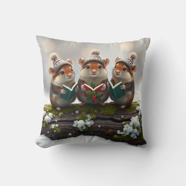 Christmas Choir "oh mice!" nature Kudde (Framsida)