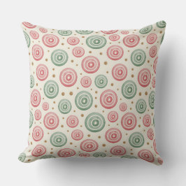 Christmas Circle Pattern Throw Pillow Kudde