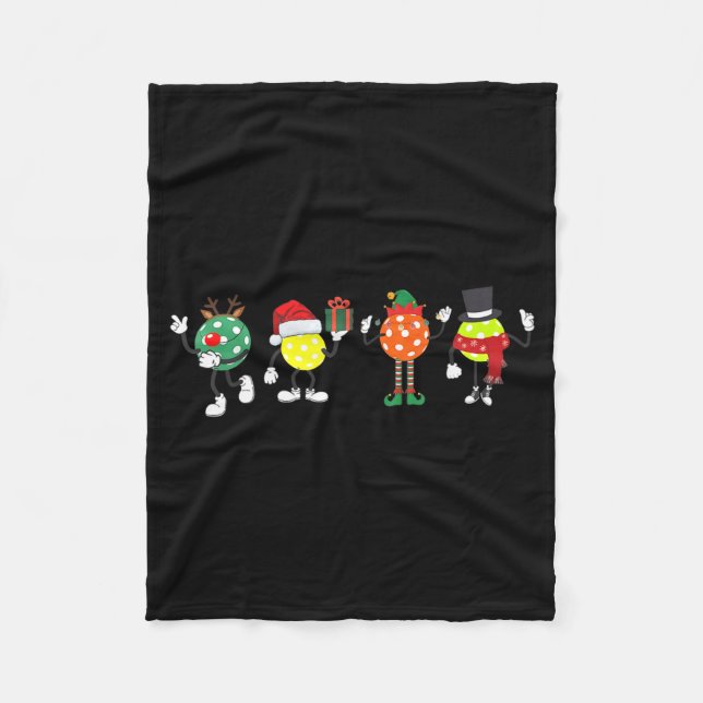 Christmas Ckleball Player Xmas Santa Reindeer Elf  Fleecefilt (Framsidan)