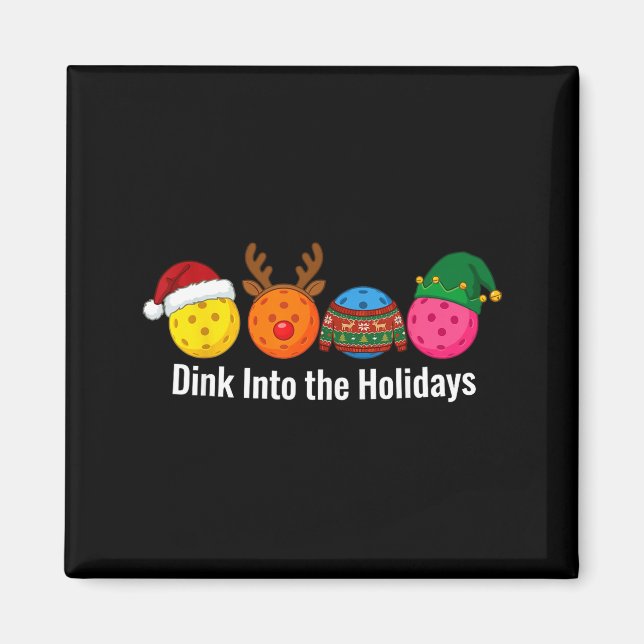 Christmas Ckleball Santa Reindeer Elf Ugly Xmas Sw Magnet (Framsidan)