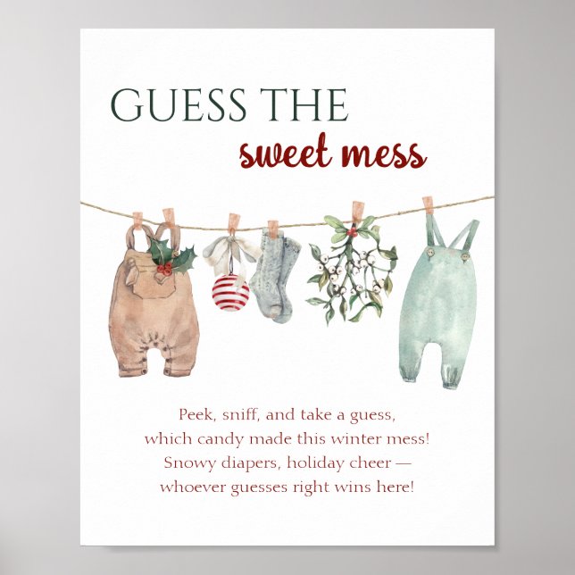 Christmas Clothes Guess the Sweet Mess Poster (Framsidan)