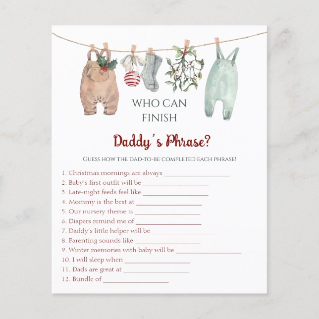 Christmas Clothes Who Can Finish Daddy 's Phrase (Framsida)
