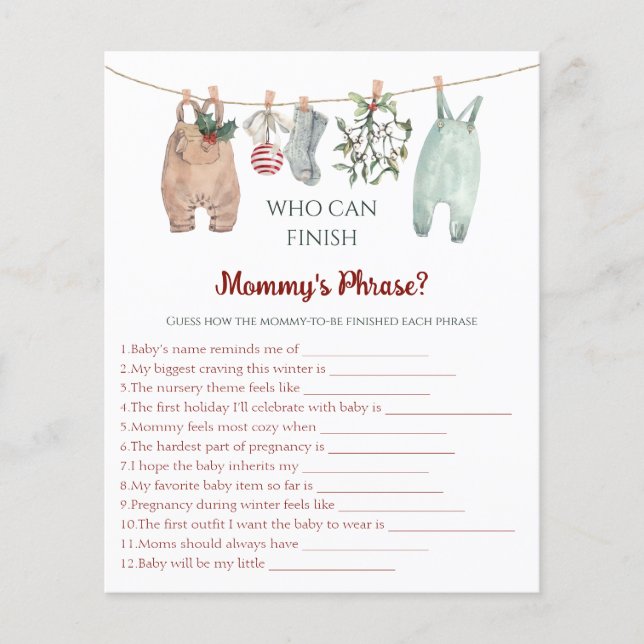 Christmas Clothes Who Can Finish Mommy's Phrase (Framsida)