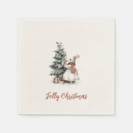 Christmas Cocktail Napkin | Festive Tableware Set Pappersservett
