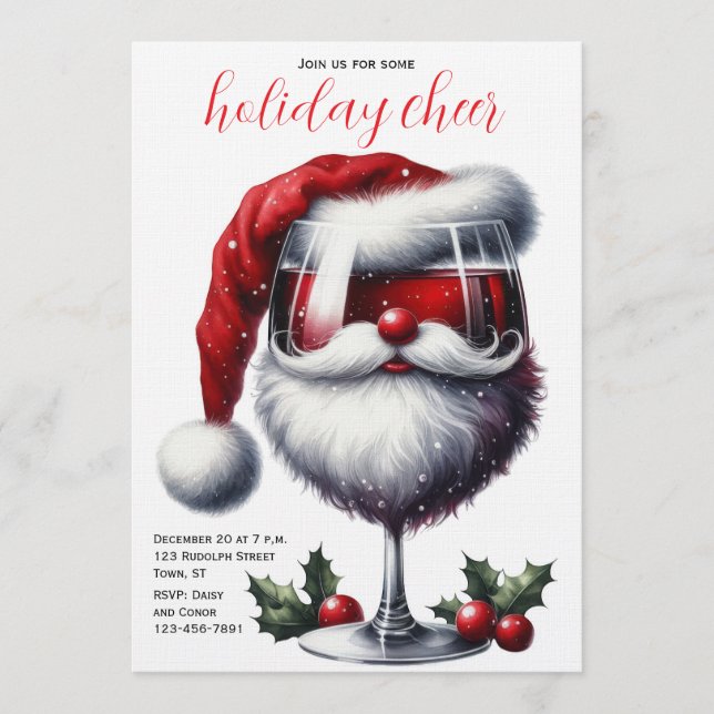 Christmas Cocktail Party Invitation Inbjudningar (Framsida)