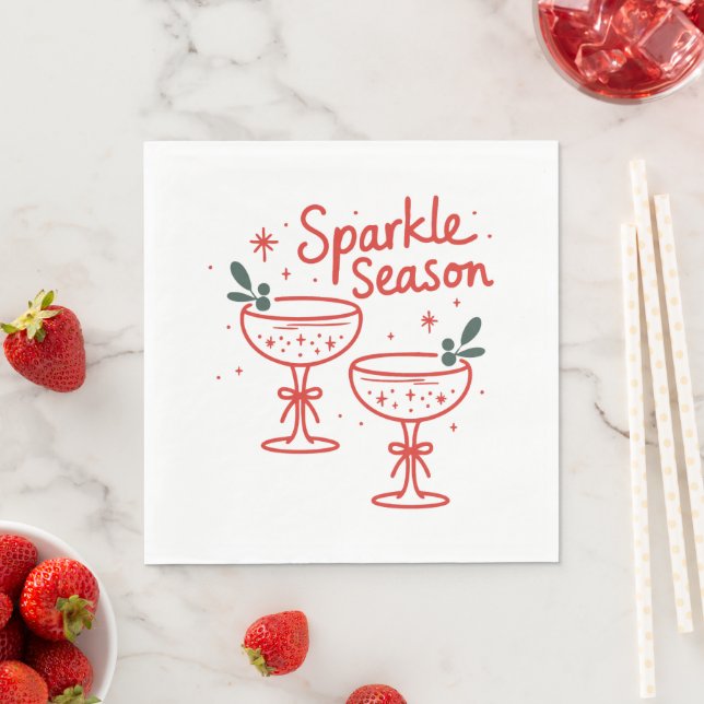 Christmas Cocktails Sparkle Season  Pappersservett (Insitu)
