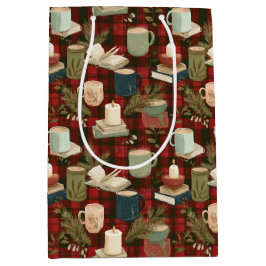 Christmas Coffee Cups Books Candles Rad Plaid