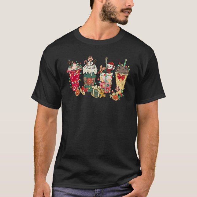 Christmas Coffee Latte Spice Matching Family Pjs P T Shirt (Framsida)