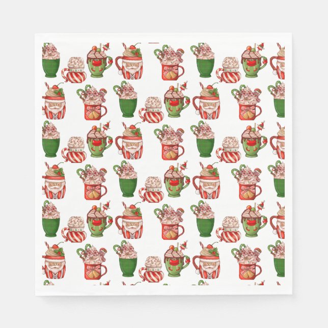 Christmas Coffee Paper Mugs Pappersservett (Framsidan)