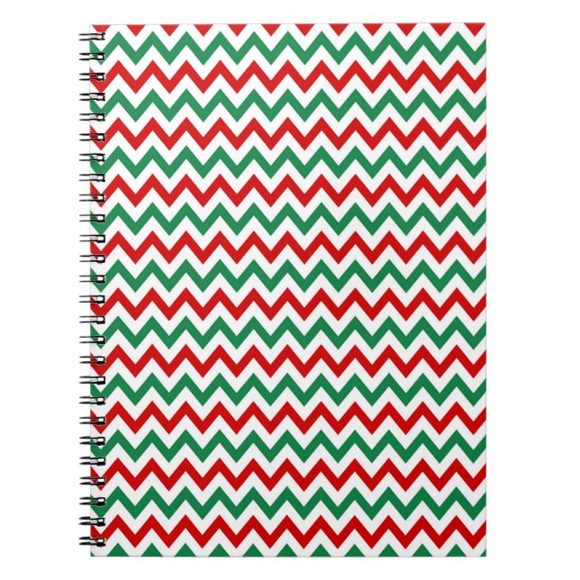Christmas Colors Chevon Cover Notebook Journal Anteckningsbok (Framsidan)