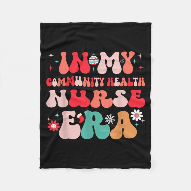 Christmas Community Health Nurse Present For Funny Fleecefilt (Framsidan)