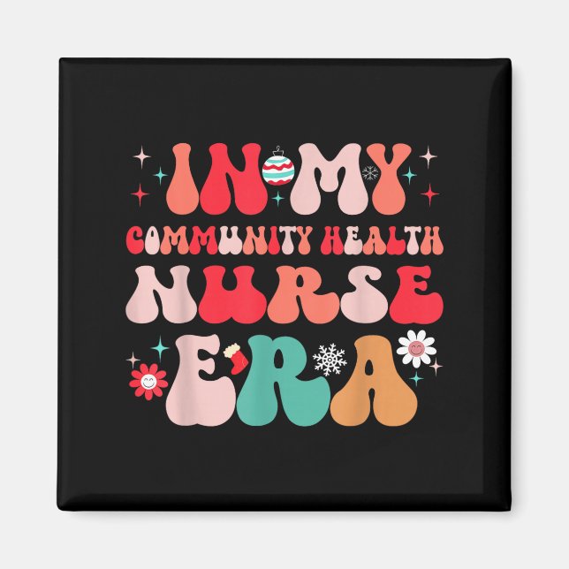 Christmas Community Health Nurse Present For Funny Magnet (Framsidan)
