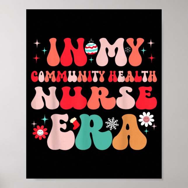Christmas Community Health Nurse Present For Funny Poster (Framsidan)