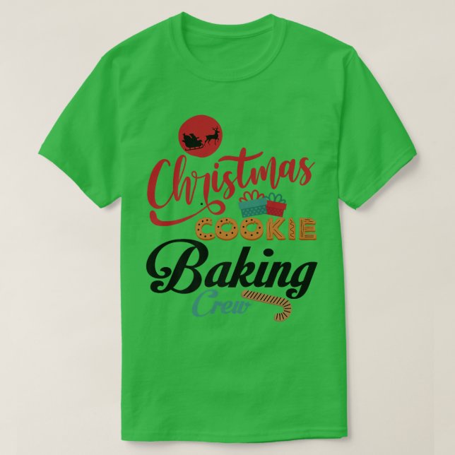 Christmas Cookie Baking Crew Gingerbread Team Sant T Shirt (Design framsida)