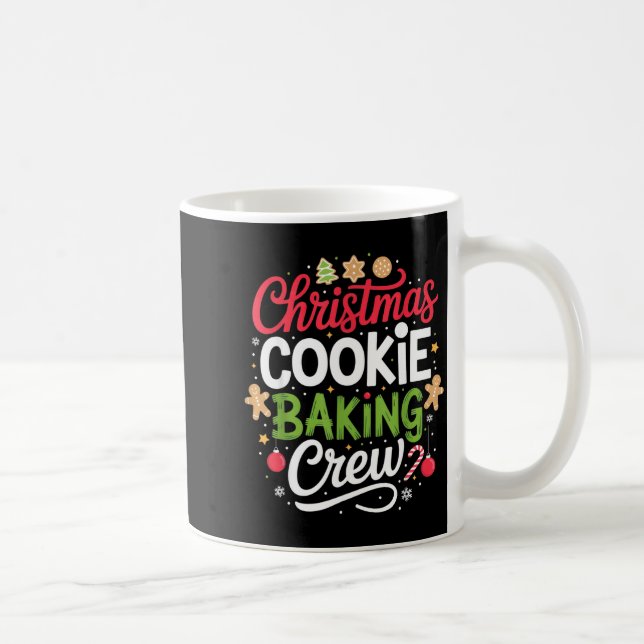 Christmas Cookie Baking Crew Mom Funny Proud Holid Kaffemugg (Höger)