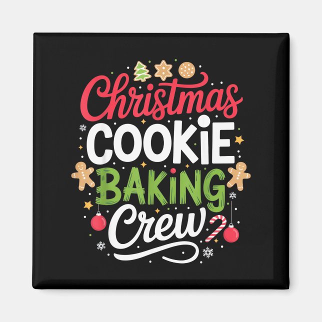 Christmas Cookie Baking Crew Mom Funny Proud Holid Magnet (Framsidan)