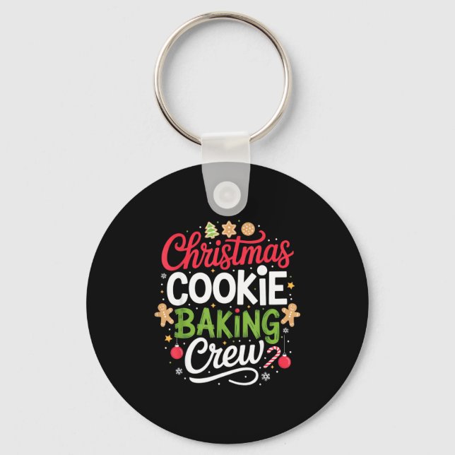 Christmas Cookie Baking Crew Mom Funny Proud Holid Nyckelring (Framsida)