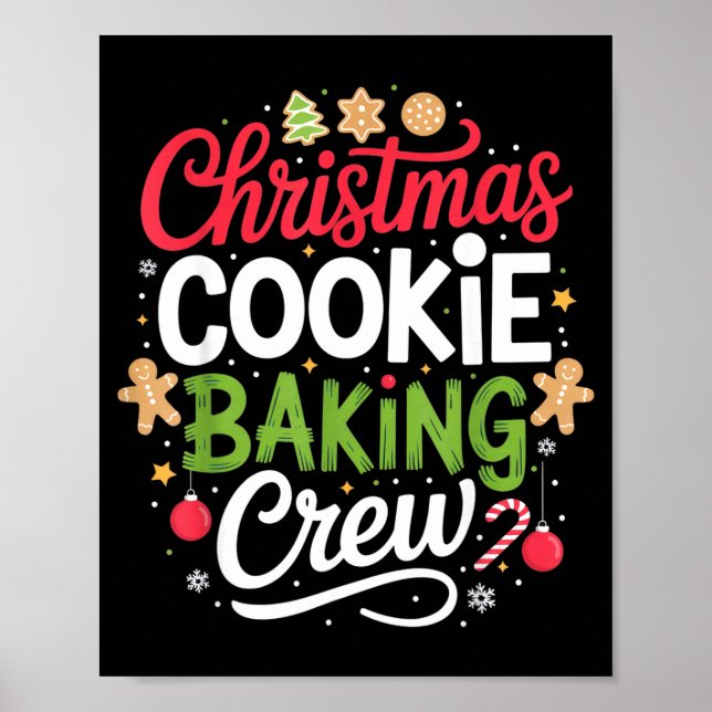 Christmas Cookie Baking Crew Mom Funny Proud Holid Poster (Framsidan)