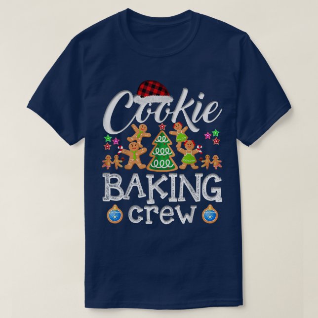 Christmas Cookie Baking Crew Pajama Gingerbread Ch T Shirt (Design framsida)