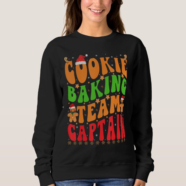 Christmas Cookie Baking Team Captain  Gingerbread T Shirt (Framsida)