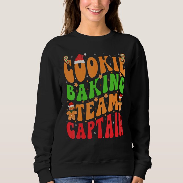 Christmas Cookie Baking Team Captain T Shirt (Framsida)