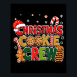 Christmas Cookie Crew Eating Gingerbread Family Te Poster<br><div class="desc">Christmas Cookie Crew Eating Gingerbread Family Team Pajamas</div>