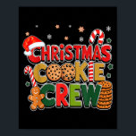 Christmas Cookie Crew Eating Gingerbread Family Te Poster<br><div class="desc">Christmas Cookie Crew Eating Gingerbread Family Team Pajamas</div>