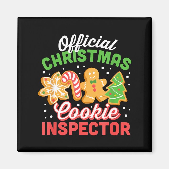 Christmas Cookie Inspector Dad  Magnet (Framsidan)