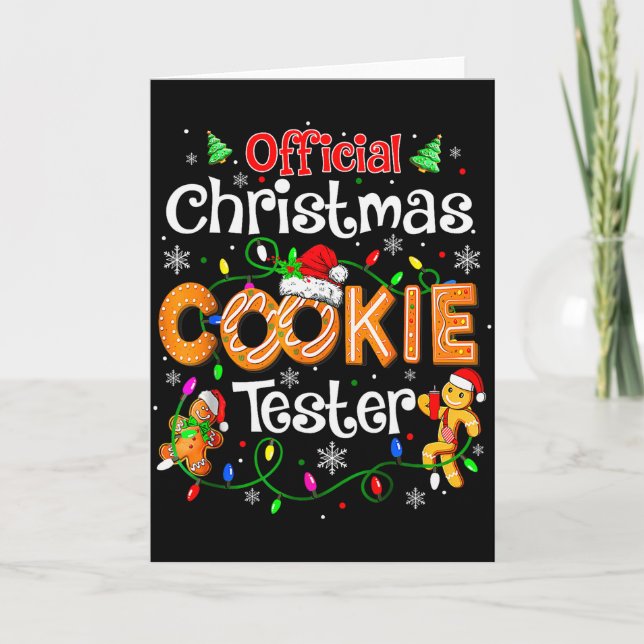 Christmas Cookie Tester Taster Baking Crew Toddle  Kort (Framsida)